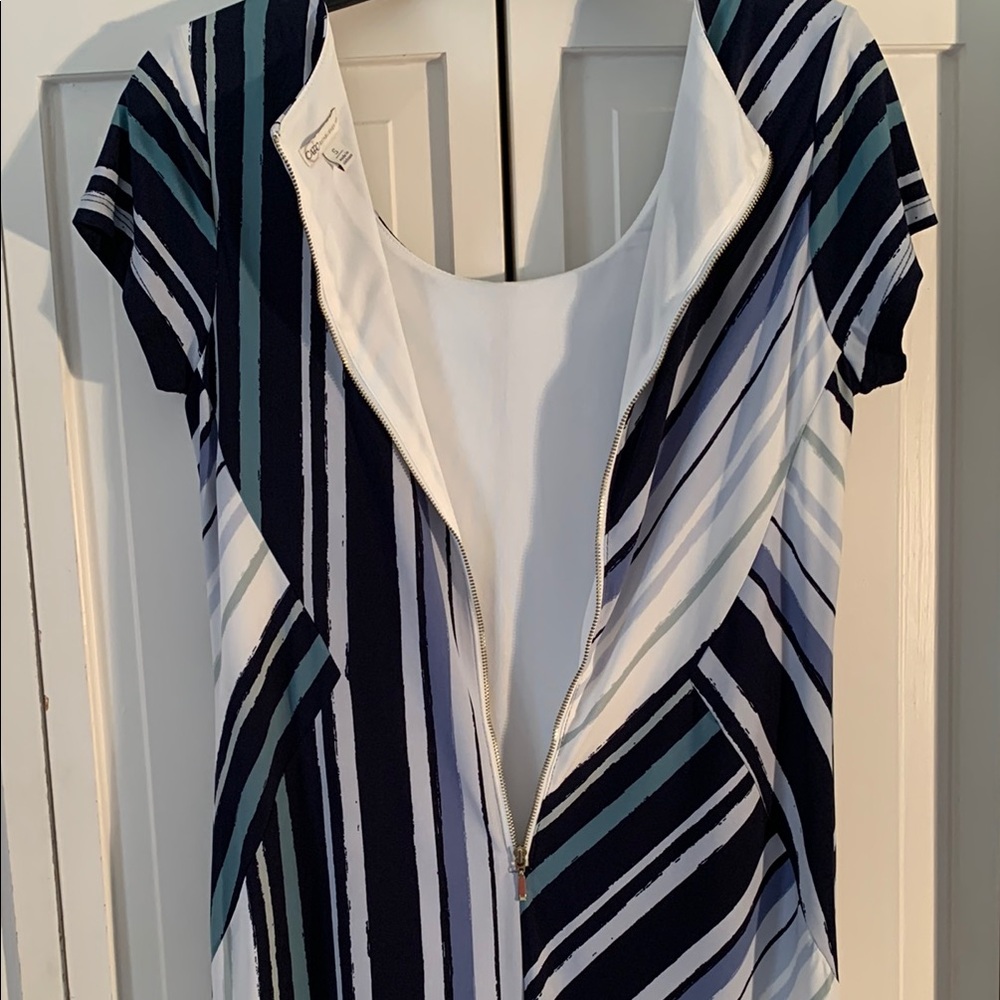 Cato Multi-colored Sheath Dress Scoop Neck Midi EUC - Picture 7 of 10